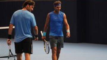 Carlos Moyá y Nada, este viernes en Mallorca.