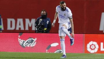 Benzema, en el Mallorca - Real Madrid.