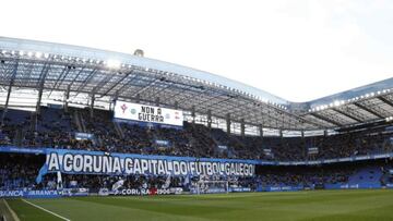 La afición del Deportivo en Riazor.