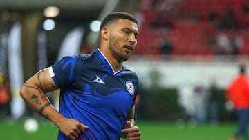 Juan Escobar of Cruz Azul during the game Guadalajara vs Cruz Azul, corresponding to Round 16 of the Torneo Apertura 2023 of the Liga BBVA MX, at Akron Stadium, on November 04, 2023. 

<br><br>

Juan Escobar de Cruz Azul durante el partido Guadalajara vs Cruz Azul, correspondiente a la Jornada 16 del Torneo Apertura 2023 de la Liga BBVA MX, en el Estadio Akron, el 04 de Noviembre de 2023