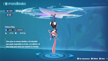 Llegamos a nuestra favorita. Mega-Greninja es la Mega que más nos gusta de todas las que se han incorporado al plantel. El maldito Greninja convierte un shuriken de agua gigante y lo convierte en la hélice de su propio helicóptero. Tendido boca abajo aplasta a sus rivales sin pestañear. En movimiento es espectacular. Para conseguir su Megapiedra debes llegar al rango K en los combates clasificatorios multijugador de la primera temporada.