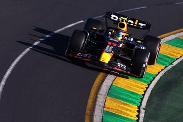 Sergio Pérez durante la carrera del Gran Premio de Australia de Fórmula 1.