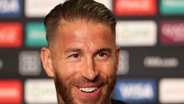 PASADENA, CALIFORNIA - JUNE 16: Sergio Ramos, captain of CF Monterrey addresses the media in the Press Conference ahead of their FIFA Club World Cup 2025 match against Internazionale at Rose Bowl Stadium on June 16, 2025 in Pasadena, California. Stu Forster/Getty Images/AFP (Photo by Stu Forster / GETTY IMAGES NORTH AMERICA / Getty Images via AFP)