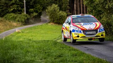 Efrén Llarena en el Barum Rally.