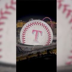 WATCH: Las Vegas Sphere displays Rangers baseball