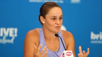 Ashleigh Barty, en rueda de prensa del torneo de Brisbane.