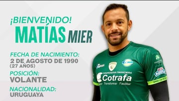 Matías Mier es nuevo jugador de La Equidad