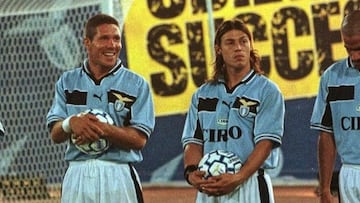 Simeone y Almeyda, en la Lazio. Enemigos íntimos.