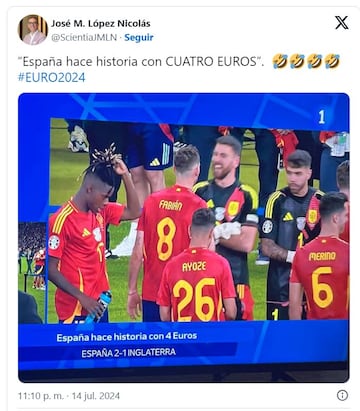 Los mejores memes de la final entre España e Inglaterra