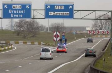 Acceso al aeropuerto internacional de Bruselas. 