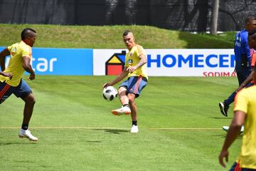 La Selección Colombia trabaja en la Sede de la Federación Colombiana de Fútbol en Bogotá con el grupo casi completo. Fabra, Borja, Mateus, Lerma y compañía se alistan para el partido de despedida, el viaje a Italia y el Mundial.