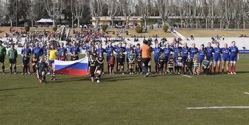 Imágenes de la semifinal del Campeonato de Europa de rugby femenino disputada en el Estadio Central de la Universidad Complutense entre la selección española, dirigida por José Antonio Barrio, y la selección rusa.

