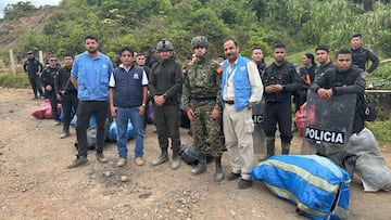 Los 29 uniformados liberados fueron trasladados a un hospital en Popayán.