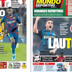 Lautaro y Semedo, en las portadas de Barcelona