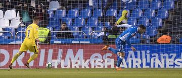 Lucas Pérez después de marcar el 1-2