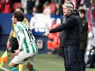 Pellegrini, durante el partido.