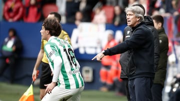 Pellegrini, durante el partido.