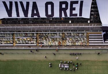 Pelé funeral procession: thousands turn out for Brazil legend’s final journey