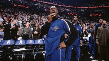 Michael Jordan, en su primer partido en Chicago vistiendo la camiseta de los Wizards.