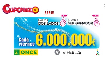 Cuponazo de la ONCE: comprobar los resultados del sorteo hoy, viernes 6 de febrero
