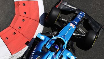 Fernando Alonso (Alpine A521). Bakú, Azerbaiyán. F1 2021.