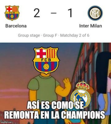 Los memes más divertidos de la remontada del Barça al Inter