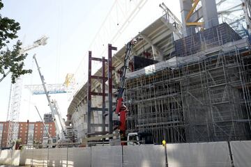 El avance de las obras del estadio Santiago Bernabéu