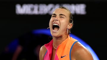 Aryna Sabalenka, durante su partido contra Elina Svitolina en el Open de Australia.