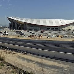 Así van las obras de los exteriores y accesos al Wanda Metropolitano