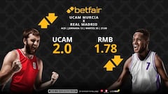 UCAM Murcia vs. Real Madrid: horario, dónde ver, pronósticos y clasificación