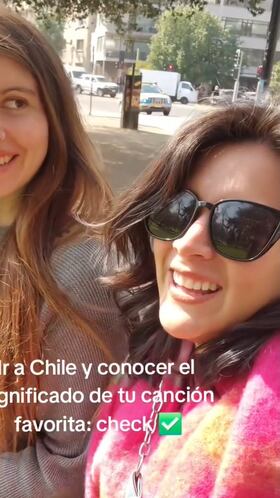 “Ir a Chile y conocer el significado de mi canción favorita... ¡Me encanta!”