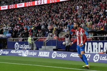 Carrasco celebra el 1-0.
