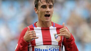 Griezmann celebrando un gol en la 2016-17 ante el Celta.