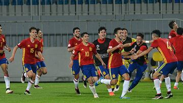 Espa&ntilde;a celebra el pase a la final.