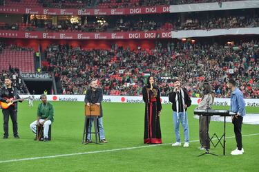 San Mamés se llenó y lució impecable con un gran ambiente en este partido homenaje a Palestina.