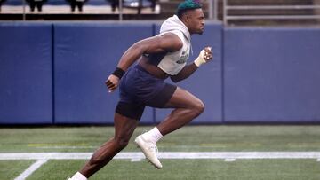 El wide receiver de los Seahawks corri&oacute; los 100 metros en 10.36 segundos durante un evento clasificatorio a los Juegos Ol&iacute;mpicos 2020.