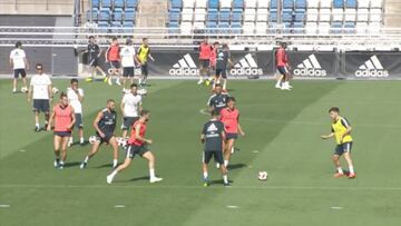 El balón por encima del físico en el entrenamiento del Real Madrid