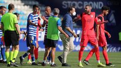 Peybernes y Juande, cariacontecidos al finalizar el encuentro.