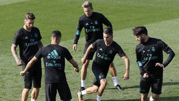 22/09/17 ENTRENAMIENTO REAL MADRID SERGIO RAMOS ISCO TEJERO MARCOS LLORENTE LUCAS VAZQUEZ