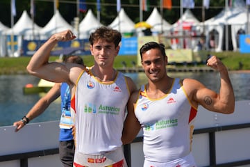 Adrián del Río (izda.) y Rodrigo Germade (dcha.), bronce en K2 500.