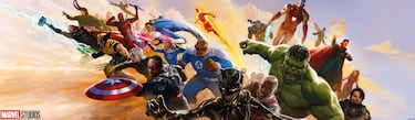 La nueva ilustración oficial de Marvel que junta a todos los grandes superhéroes del MCU antes de ‘Vengadores: Doomsday’