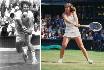 Jimmy Connors y Chris Evert de Estados Unidos. 