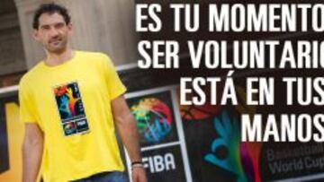 Jorge Garbajosa, imagen de la campa&ntilde;a de voluntarios.