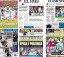 "Milagro y polémica": las portadas de la nueva remontada del Real Madrid en Champions League