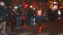 Jacob Kiplimo compite durante la San Silvestre Vallecana de 2018.