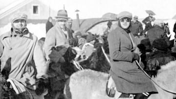 Los jugadores del Espanyol, en la gira por América de 1926.