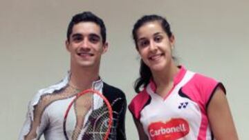 Javi Fernández y Carolina Marín.