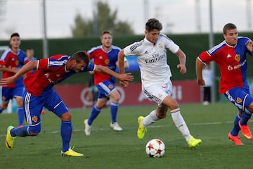 Jean Carlos, durante la Youth League de la 2014-15 ante el Basilea.