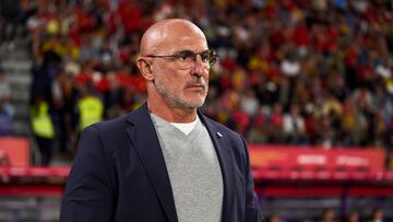 Luis de la Fuente, durante el partido de clasificación para el Mundial de 2026 contra Bulgaria.