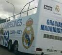 El autobús de ‘campeón’ del Madrid vuelve a la cochera